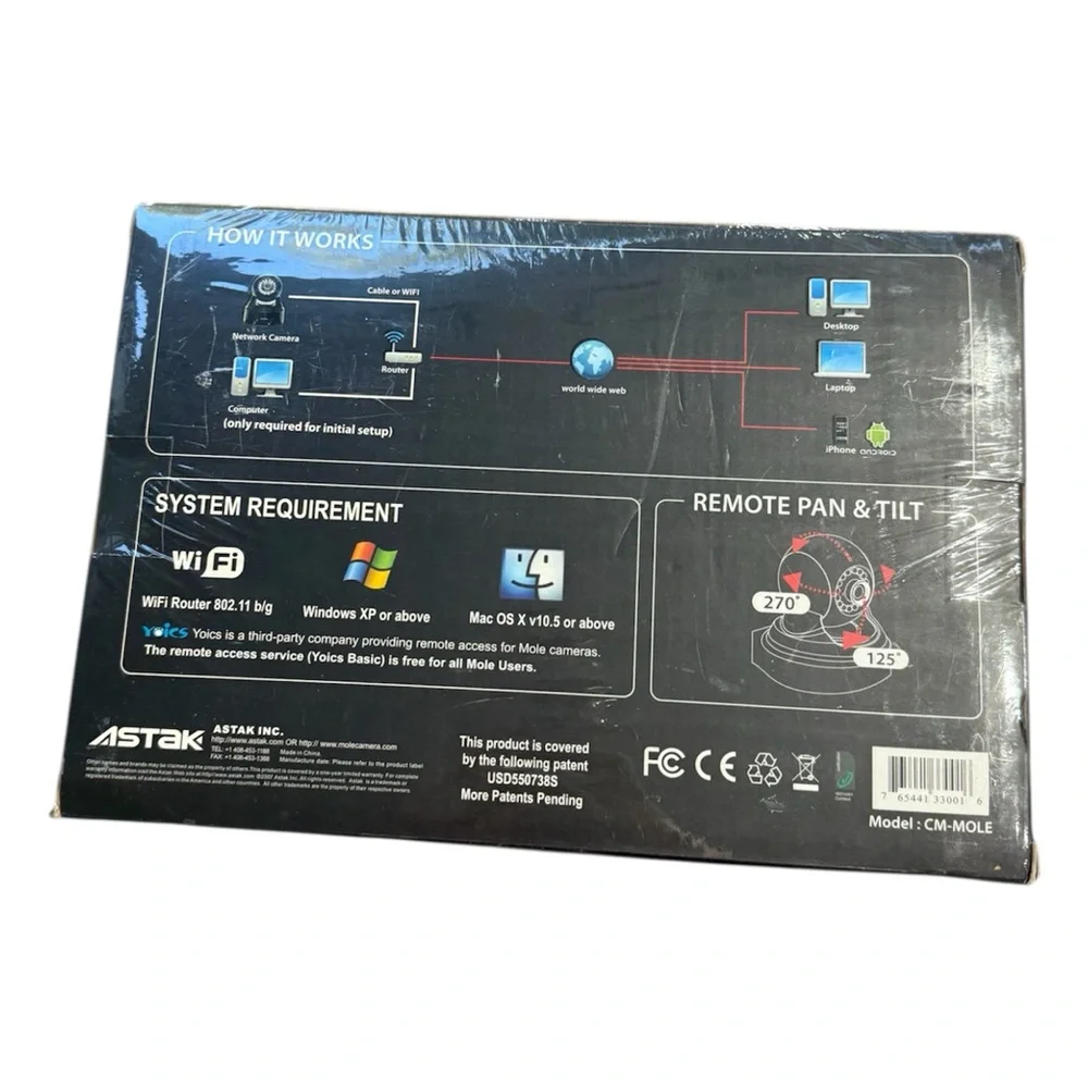Mole WiFi Network Camera - Black